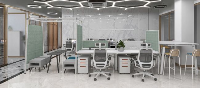 スタッフの転がり家具の座席コンピュータ白く高い背部網のオフィスは4つの議長を務める