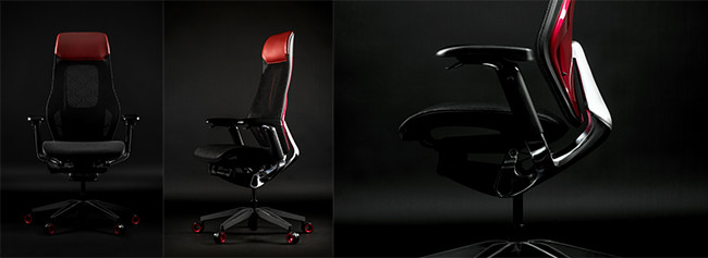 GTのロックの椅子の赤いレース カーは快適な通気性の旋回装置の賭博の椅子4の議長を務める