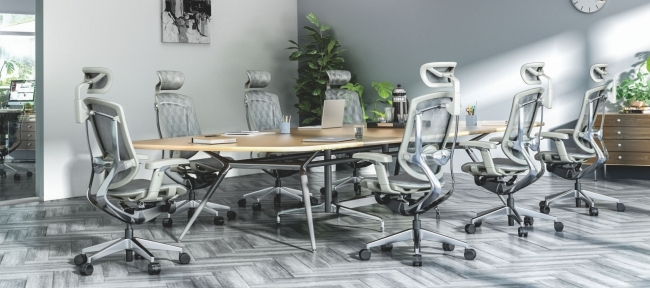 GTChair灰色フレームの旋回装置のオフィス販売法はよく設計人間工学的のオフィスの椅子4を緩める