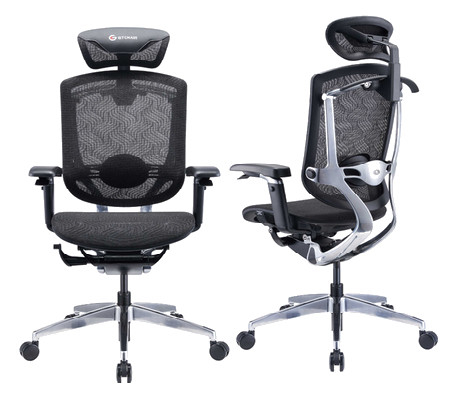 Mesh Swivel Office Chairs Adjustable Ergohuman High Back Swivel Chair